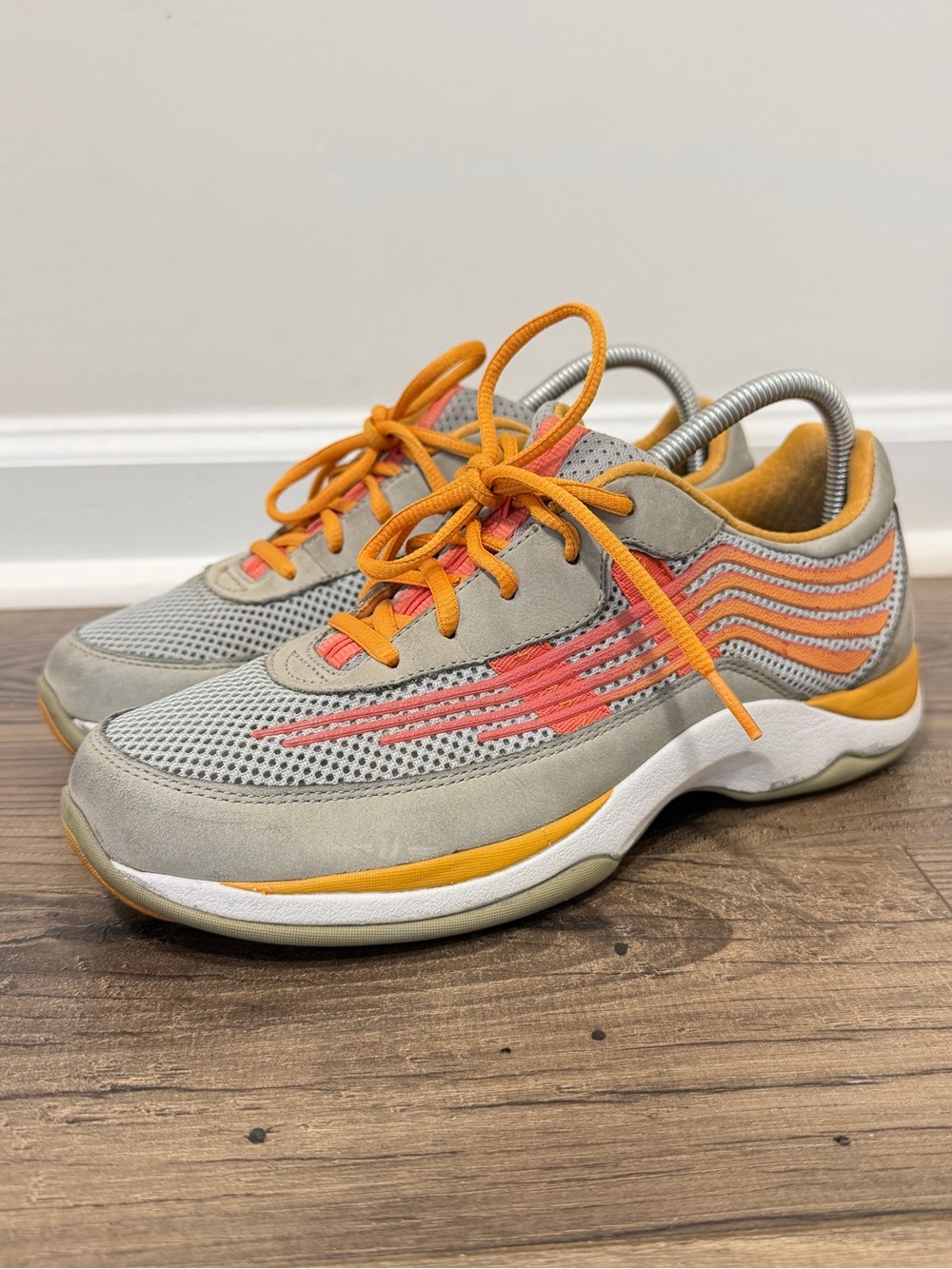 Dansko Women’s Gray Orange Walking Sneakers Size 9 EU 40